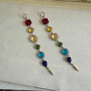 STYLISH Drop Rainbow Crystal Earrings by Haus Of Topper